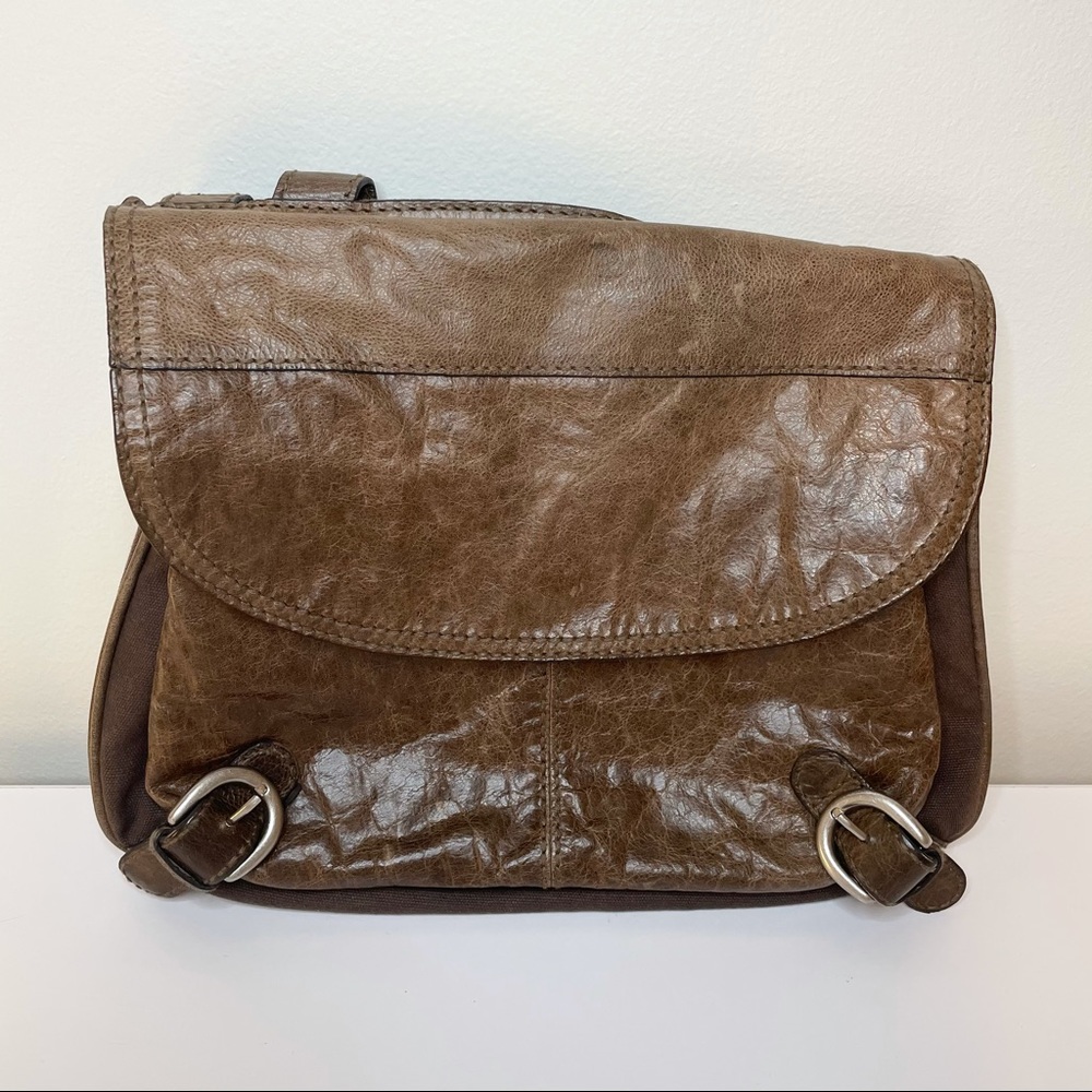 FOSSIL Long Live Vintage Leather Satchel w/ Key